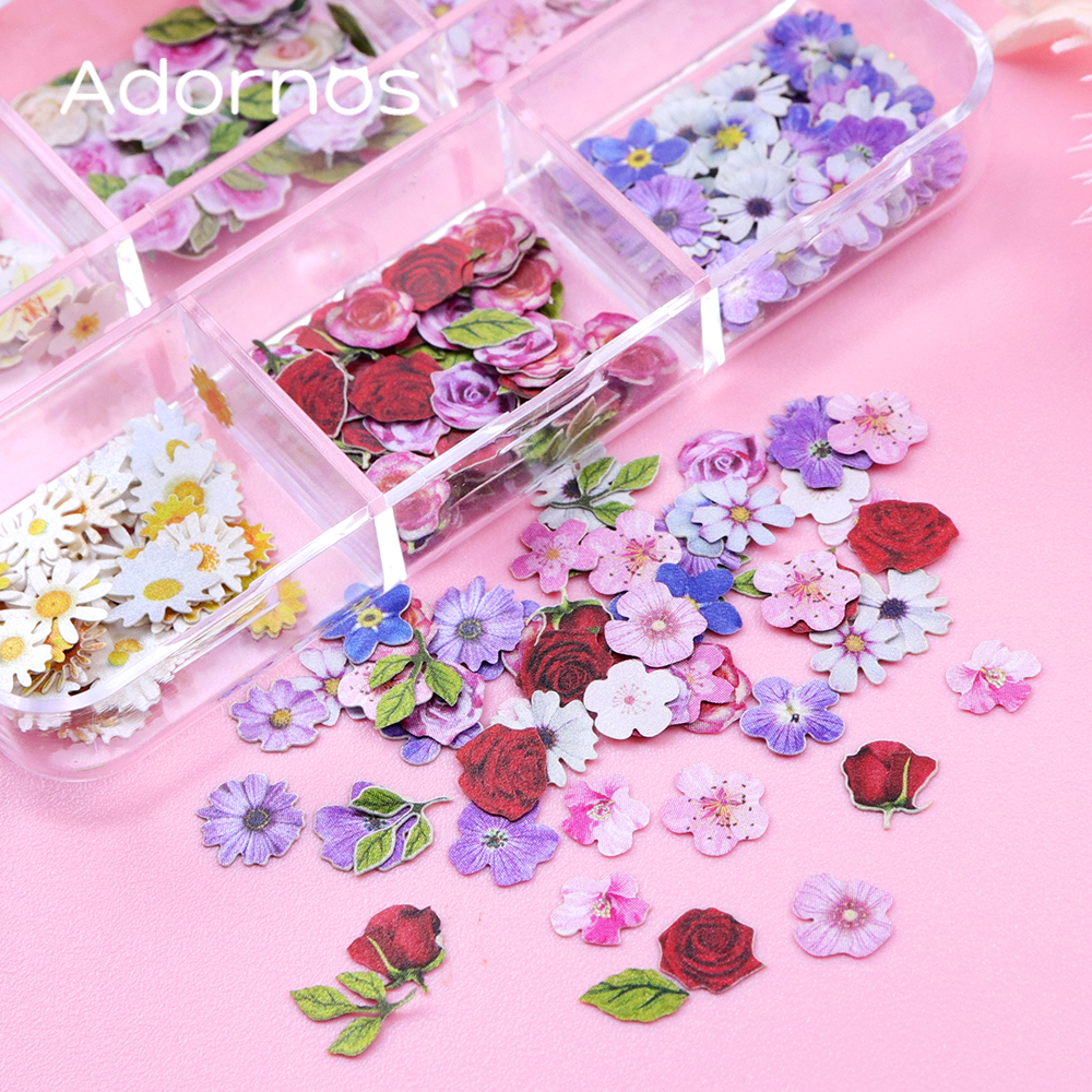 6 Grids Flowers Wood Pulp Chip - Resin Art For Rose incelemesi ve fiyatı