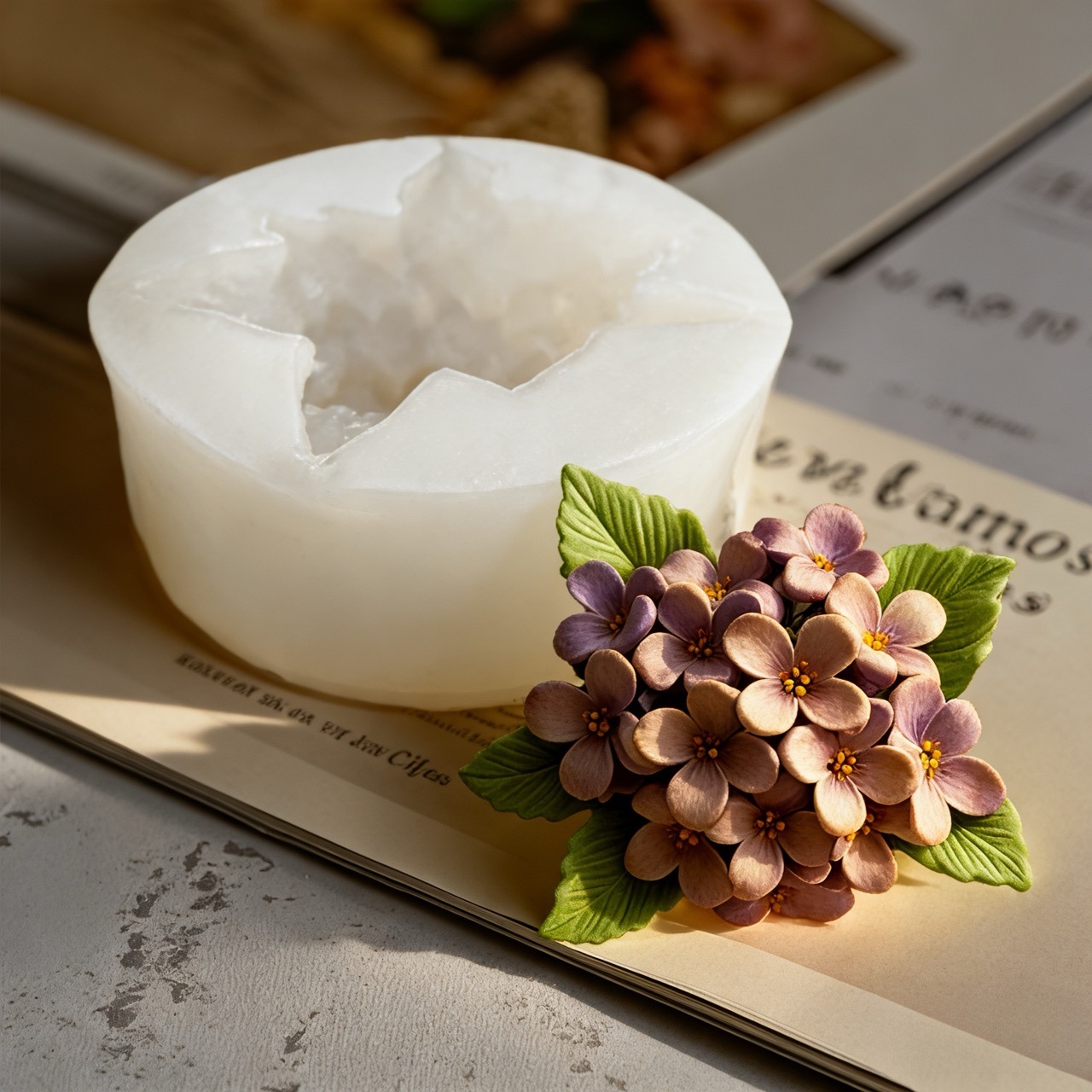 2-Piece 3D Rose and Lilac Sili - Resin Art For Rose incelemesi ve fiyatı