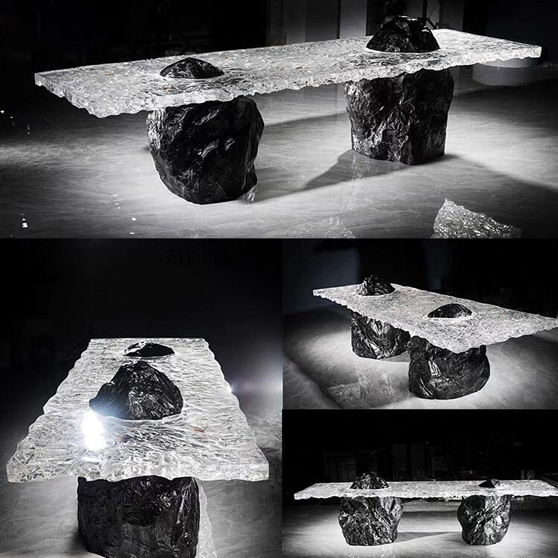 Light luxury transparent resin - Resin Art Coffee Table incelemesi ve fiyatı
