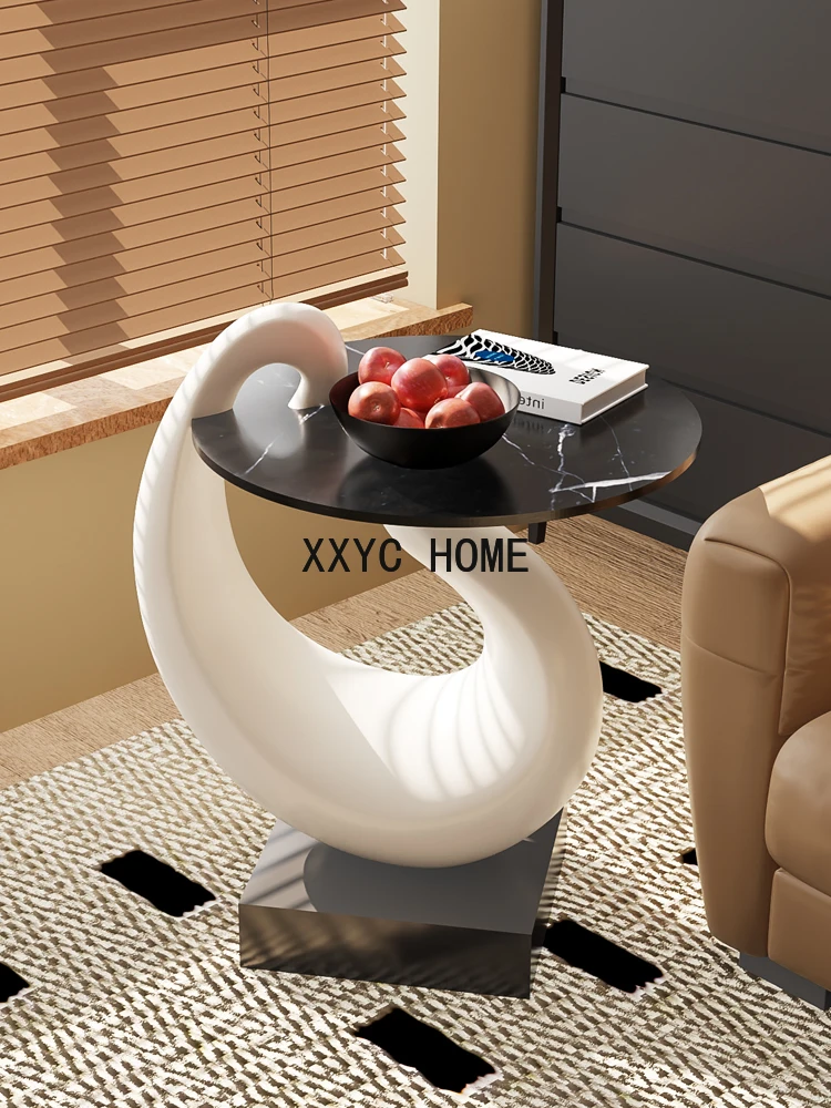 Creative White Swan Statue Hom - Resin Art Coffee Table incelemesi ve fiyatı