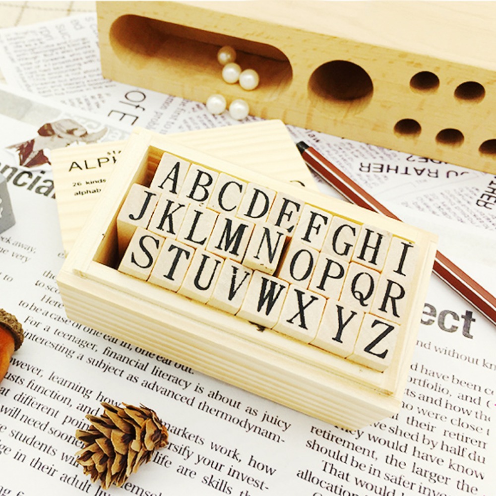 Wooden Alphabet & Number Stamp - Resin Art Logo incelemesi ve fiyatı
