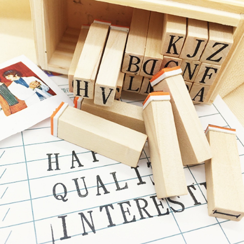 Wooden Alphabet & Number Stamp - Resin Art Logo incelemesi ve fiyatı