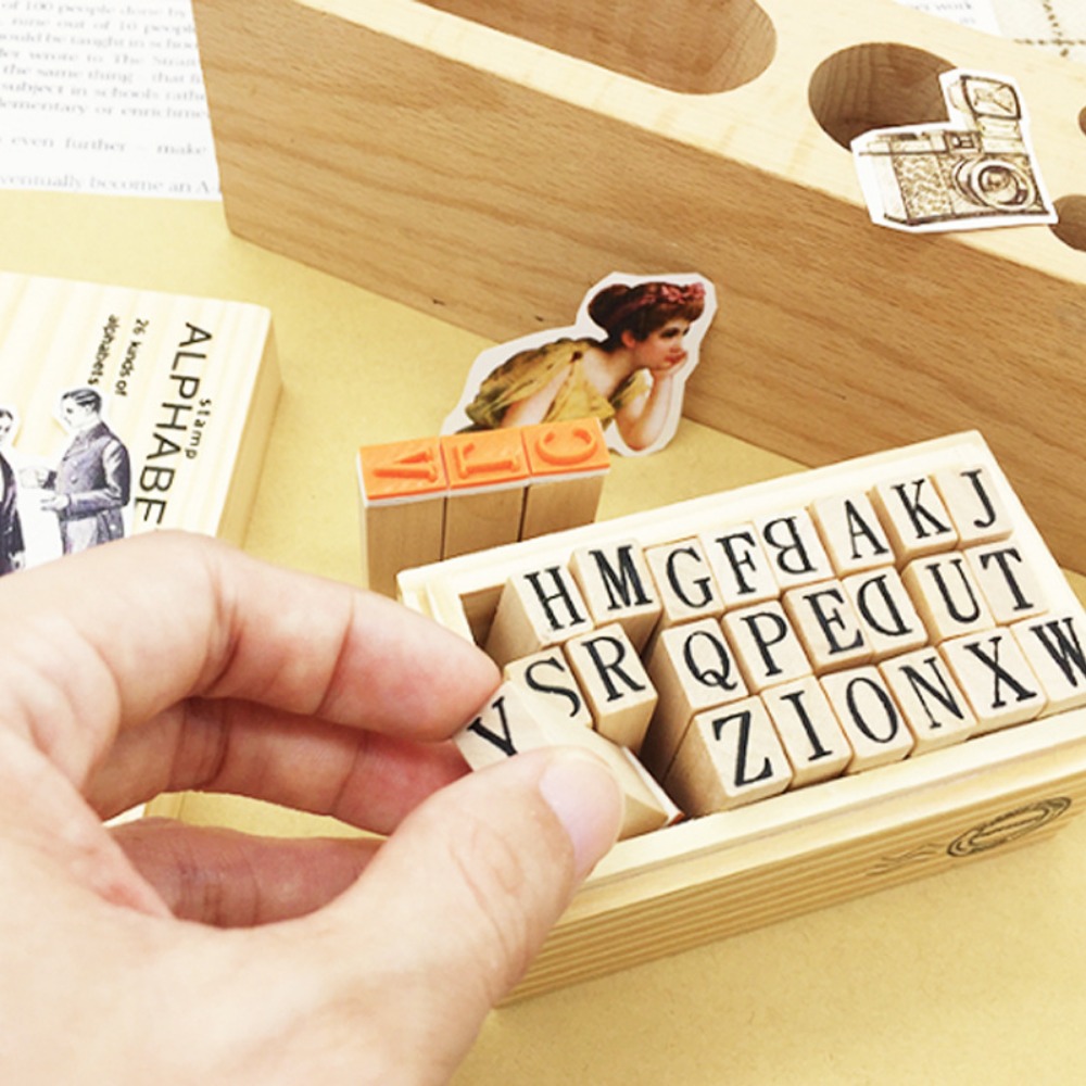 Wooden Alphabet & Number Stamp - Resin Art Logo incelemesi ve fiyatı