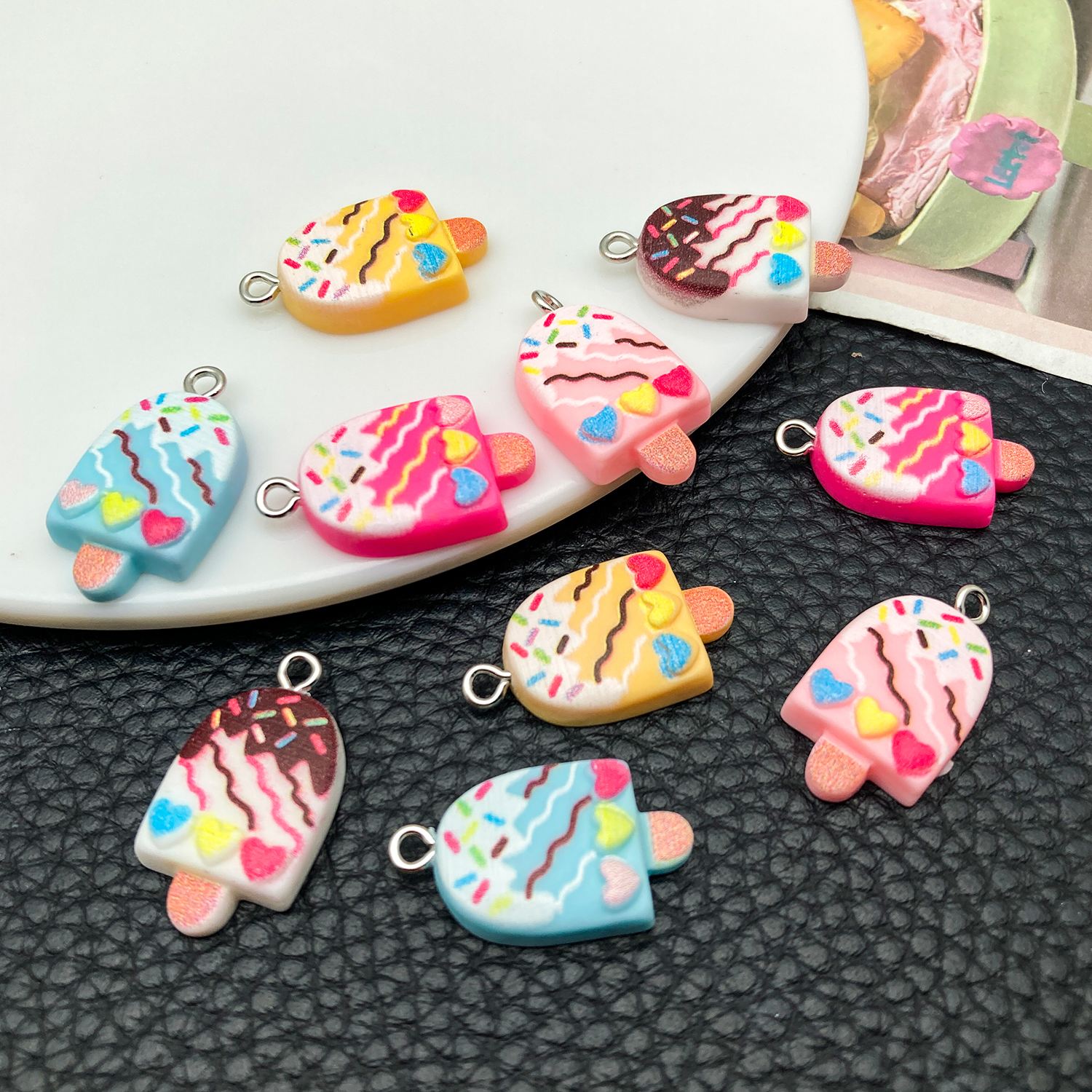 5/10pcs Cute Fashion Resin Acr - Resin Art Notes incelemesi ve fiyatı