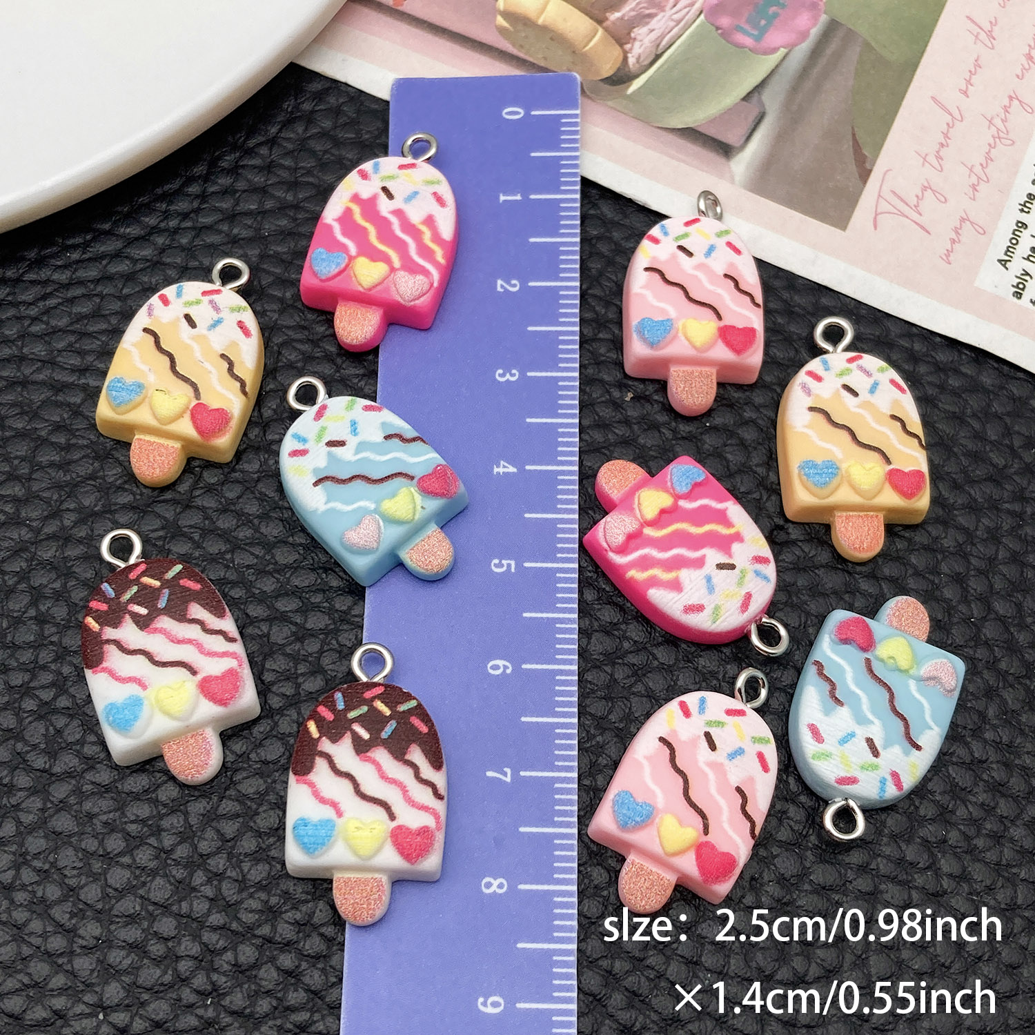 5/10pcs Cute Fashion Resin Acr - Resin Art Notes incelemesi ve fiyatı