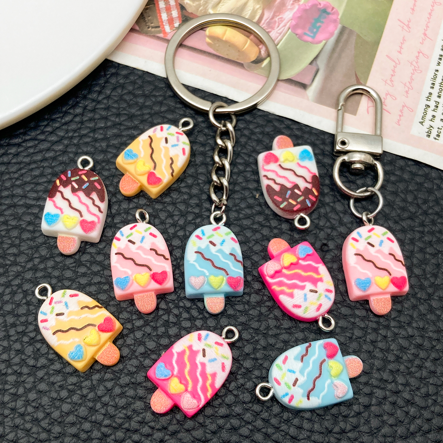 5/10pcs Cute Fashion Resin Acr - Resin Art Notes incelemesi ve fiyatı