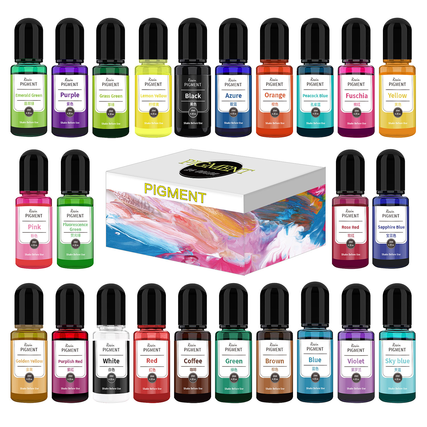 24/30 Colors Set 10ml Epoxy Re - Resin Dye Opaque incelemesi ve fiyatı