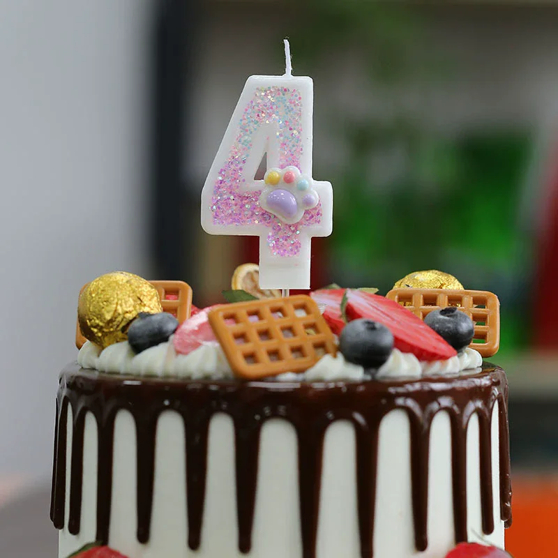 Creative Cute Cat Paw Cake Num - Resin Art Alphabet incelemesi ve fiyatı