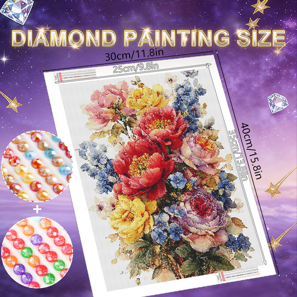 HUACAN Diamond Painting Kit Fl - Resin Art For Rose incelemesi ve fiyatı