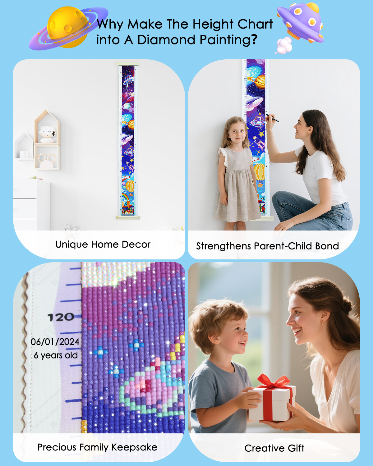 ForeverYoung DIY Growth Chart  - Resin Art On Wall incelemesi ve fiyatı