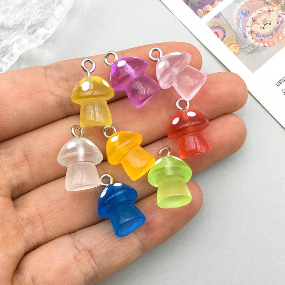 16pcs Luminous Mushroom Charms - Resin Art Notes incelemesi ve fiyatı
