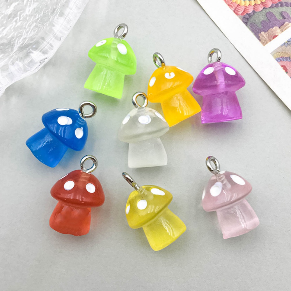 16pcs Luminous Mushroom Charms - Resin Art Notes incelemesi ve fiyatı