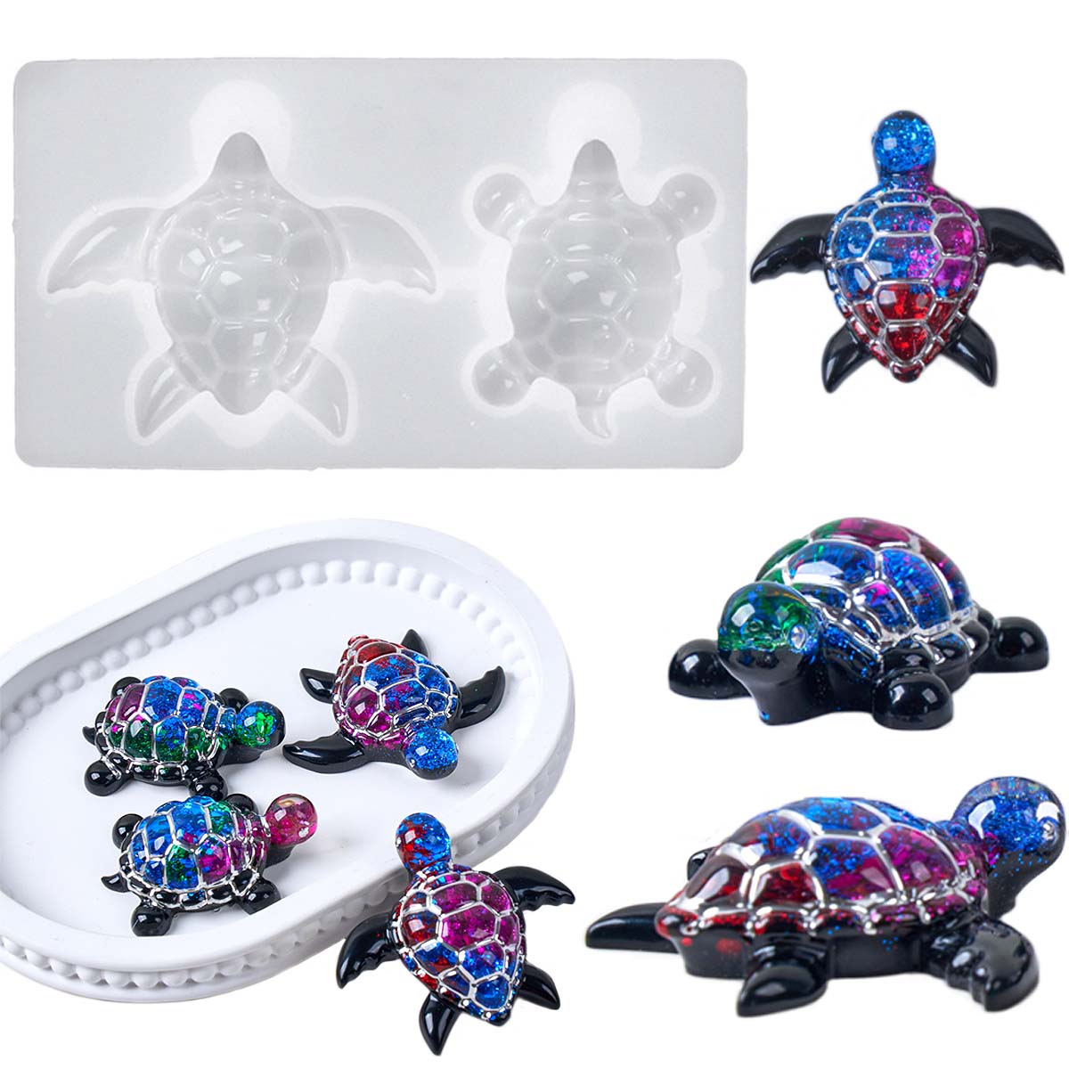 3D Sea Turtle Keychain Silicon - Resin Art Mould incelemesi ve fiyatı