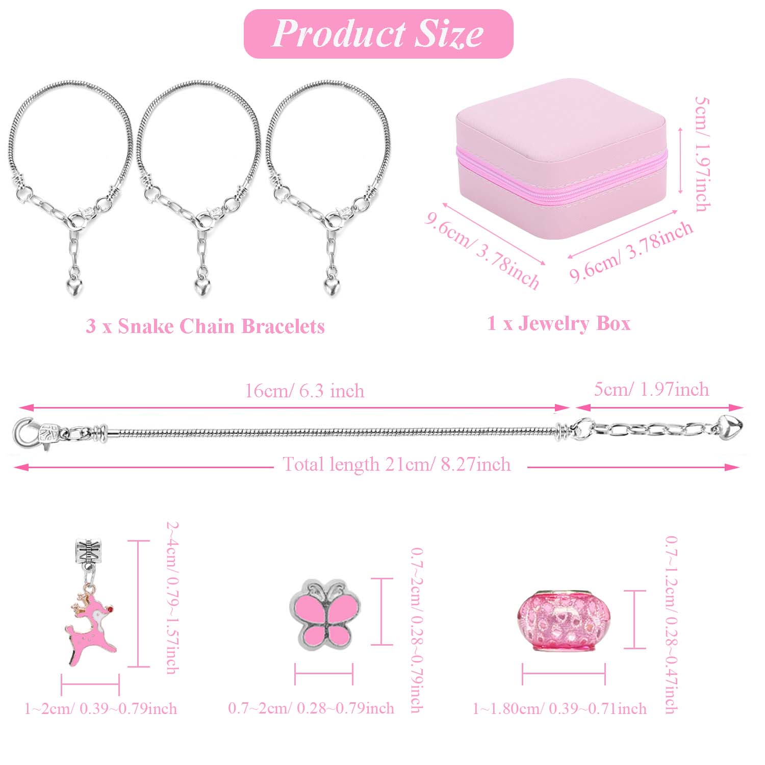68pcs pink beaded jewelry set, - Resin Art Notes incelemesi ve fiyatı