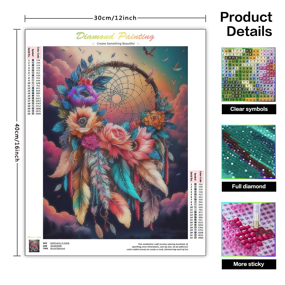 Frameless, Diamond Painting Dr - Resin Art Of Flowers incelemesi ve fiyatı