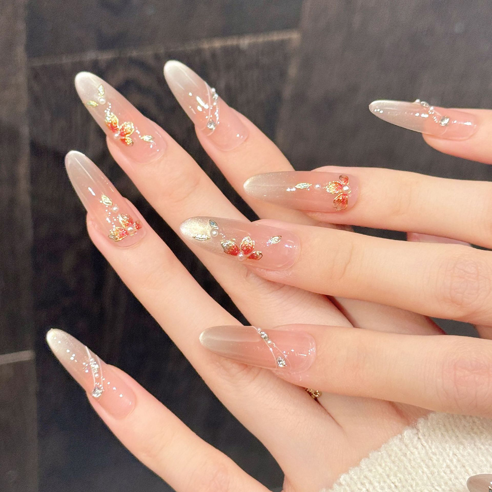 10pcs Handmade Fake Nails Pres - Resin Art Of Flowers incelemesi ve fiyatı