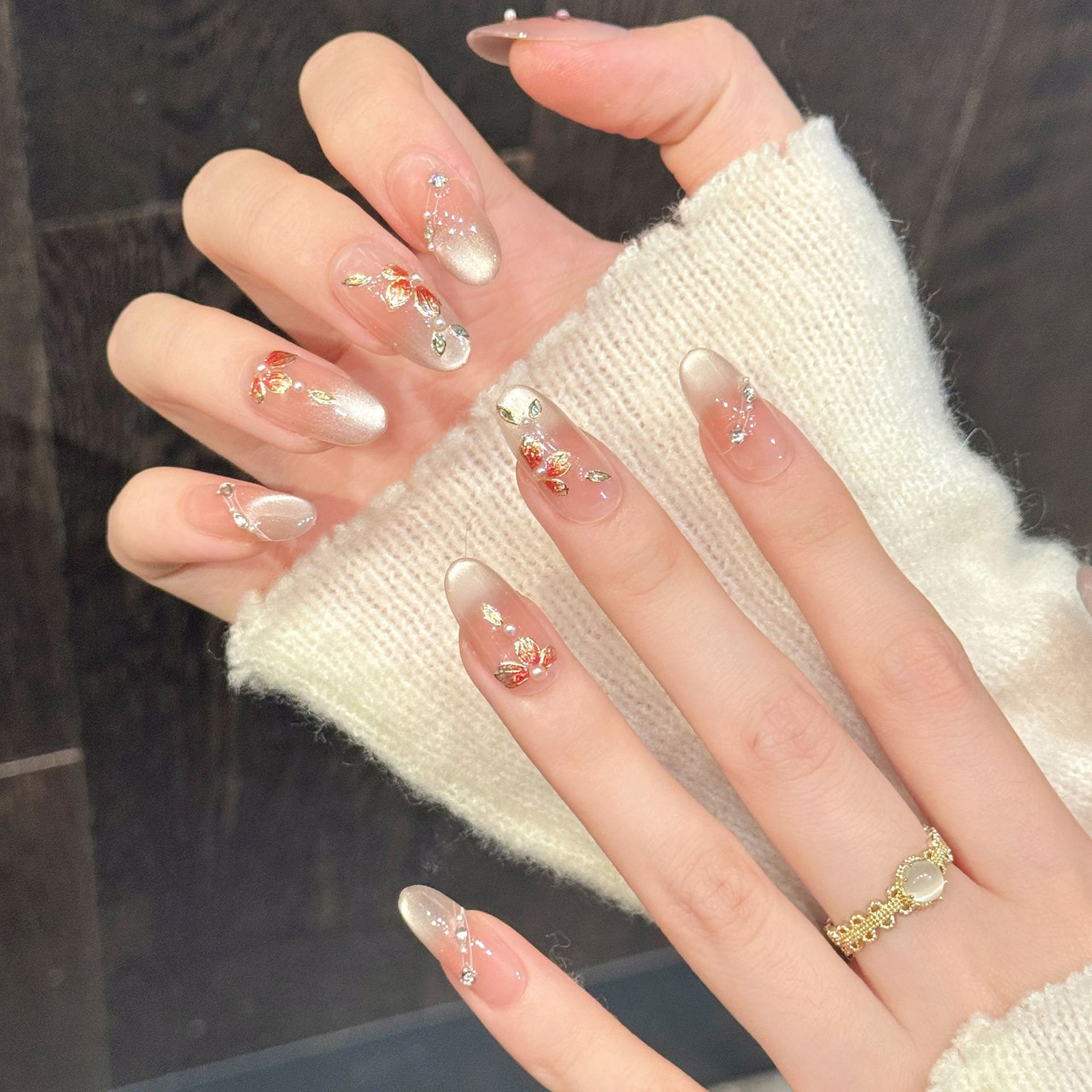 10pcs Handmade Fake Nails Pres - Resin Art Of Flowers incelemesi ve fiyatı