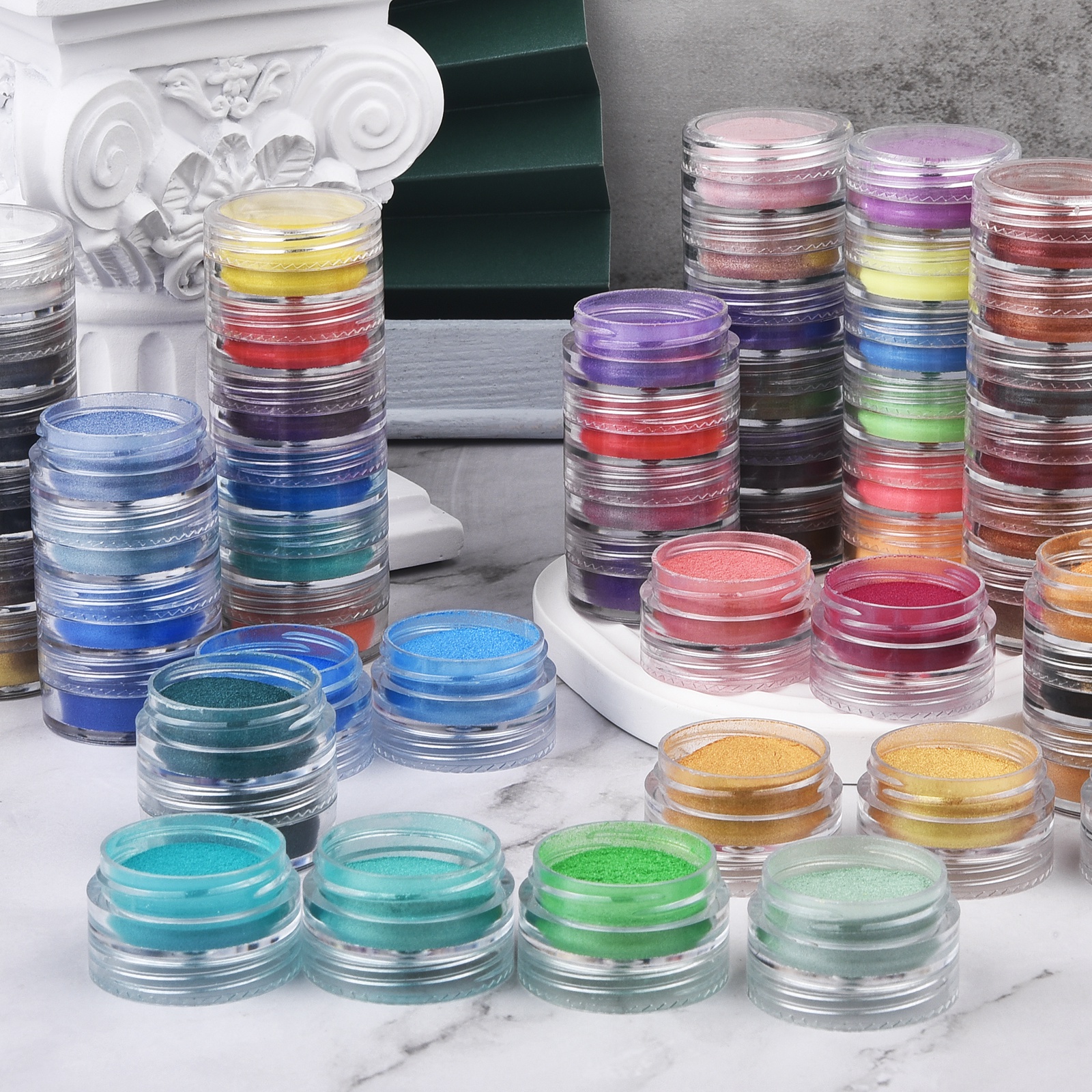 6 Colors/Set Pearlescent Powde - Resin Dye Opaque incelemesi ve fiyatı