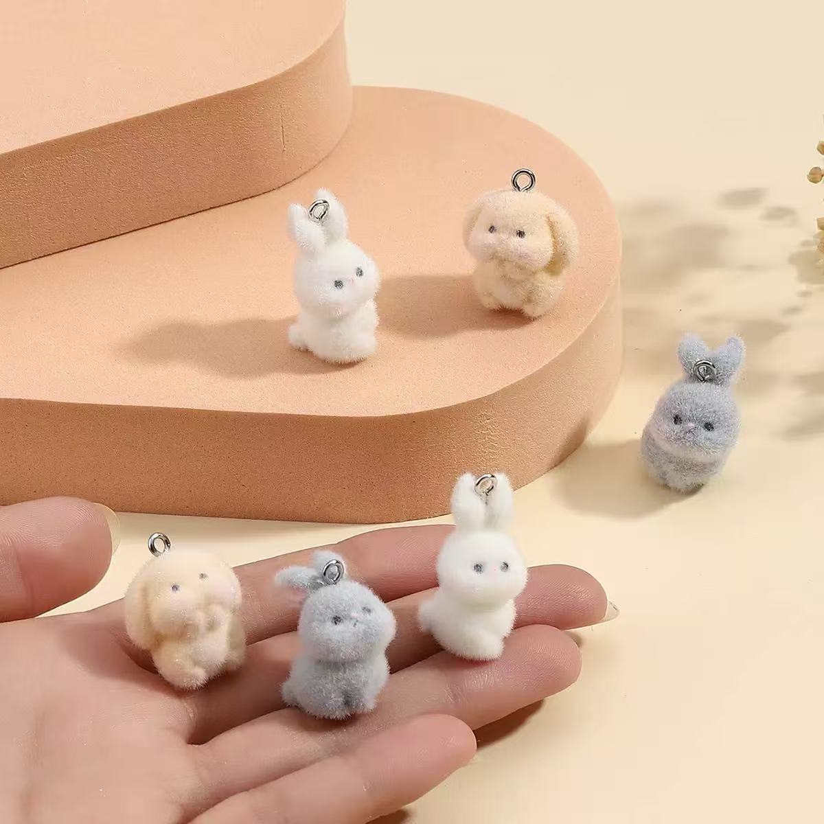 10pcs Flocking Little Rabbit R - Resin Art Notes incelemesi ve fiyatı