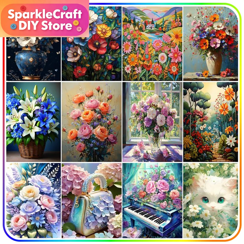 1pc frameless  Diamond Paintin - Resin Art Of Flowers incelemesi ve fiyatı