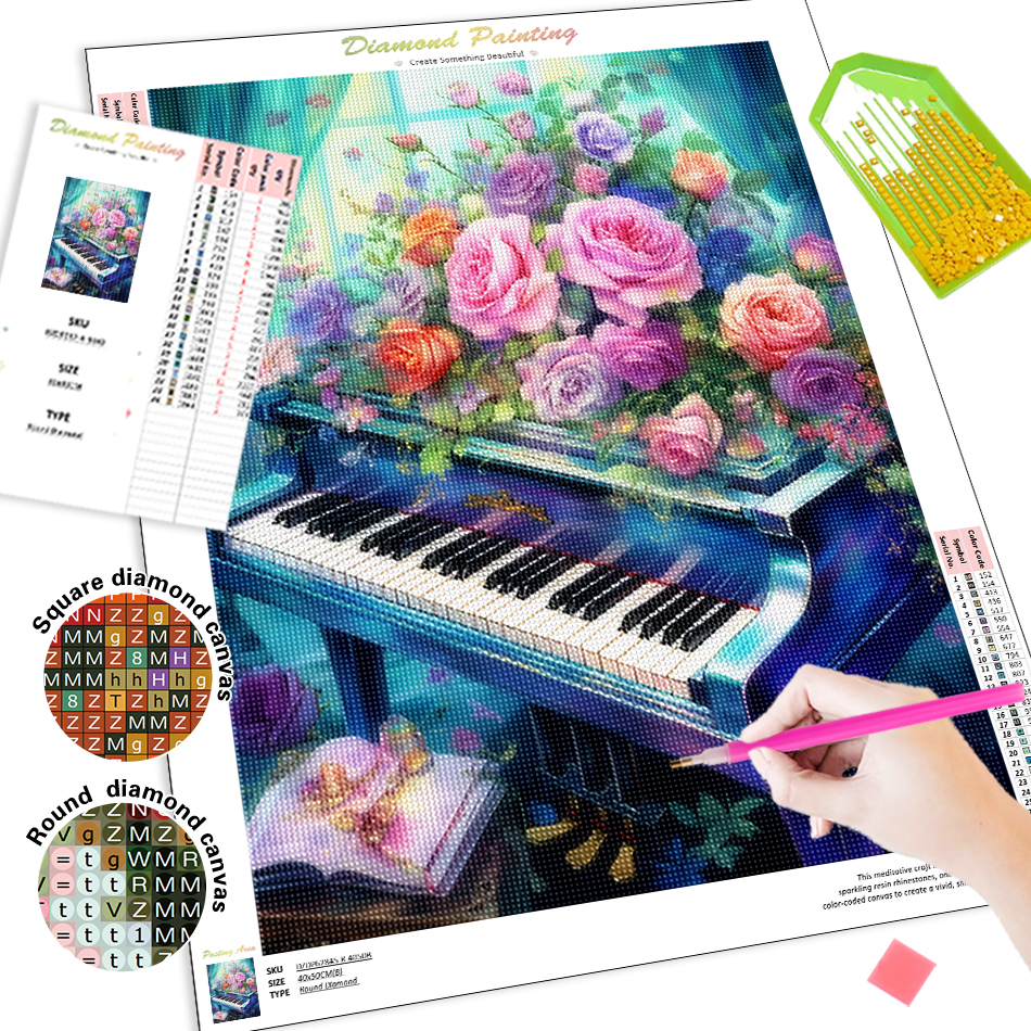 1pc frameless  Diamond Paintin - Resin Art Of Flowers incelemesi ve fiyatı