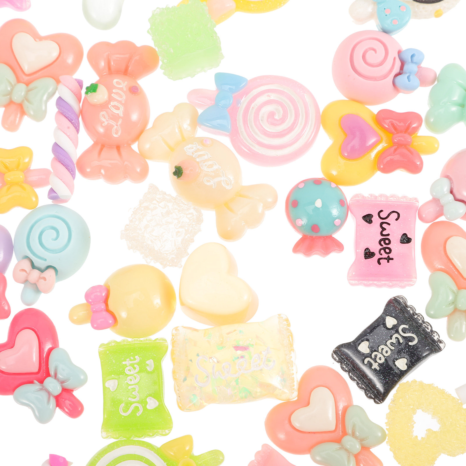 50Pcs Candy Resin Charms Bulk  - Resin Art Decor incelemesi ve fiyatı