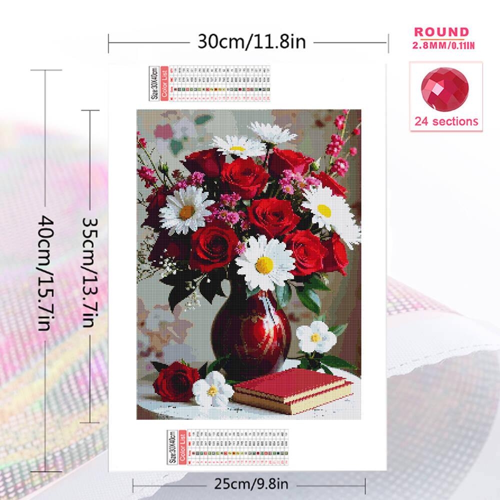 5D DIY Diamond Embroidery Rose - Resin Art On Wall incelemesi ve fiyatı