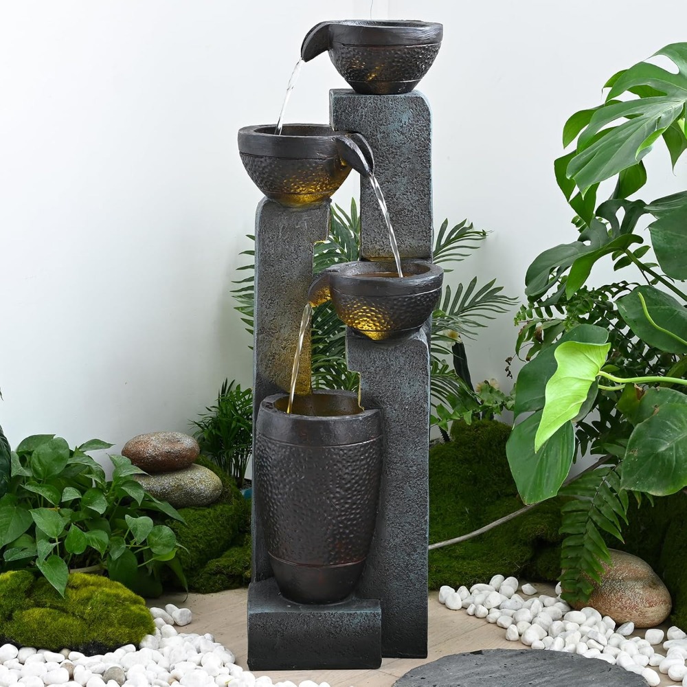 40''H 4-Tier Outdoor Garden Wa - Resin Art Decor incelemesi ve fiyatı