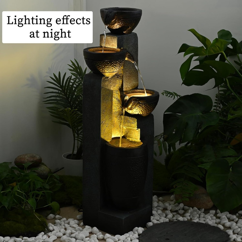 40''H 4-Tier Outdoor Garden Wa - Resin Art Decor incelemesi ve fiyatı