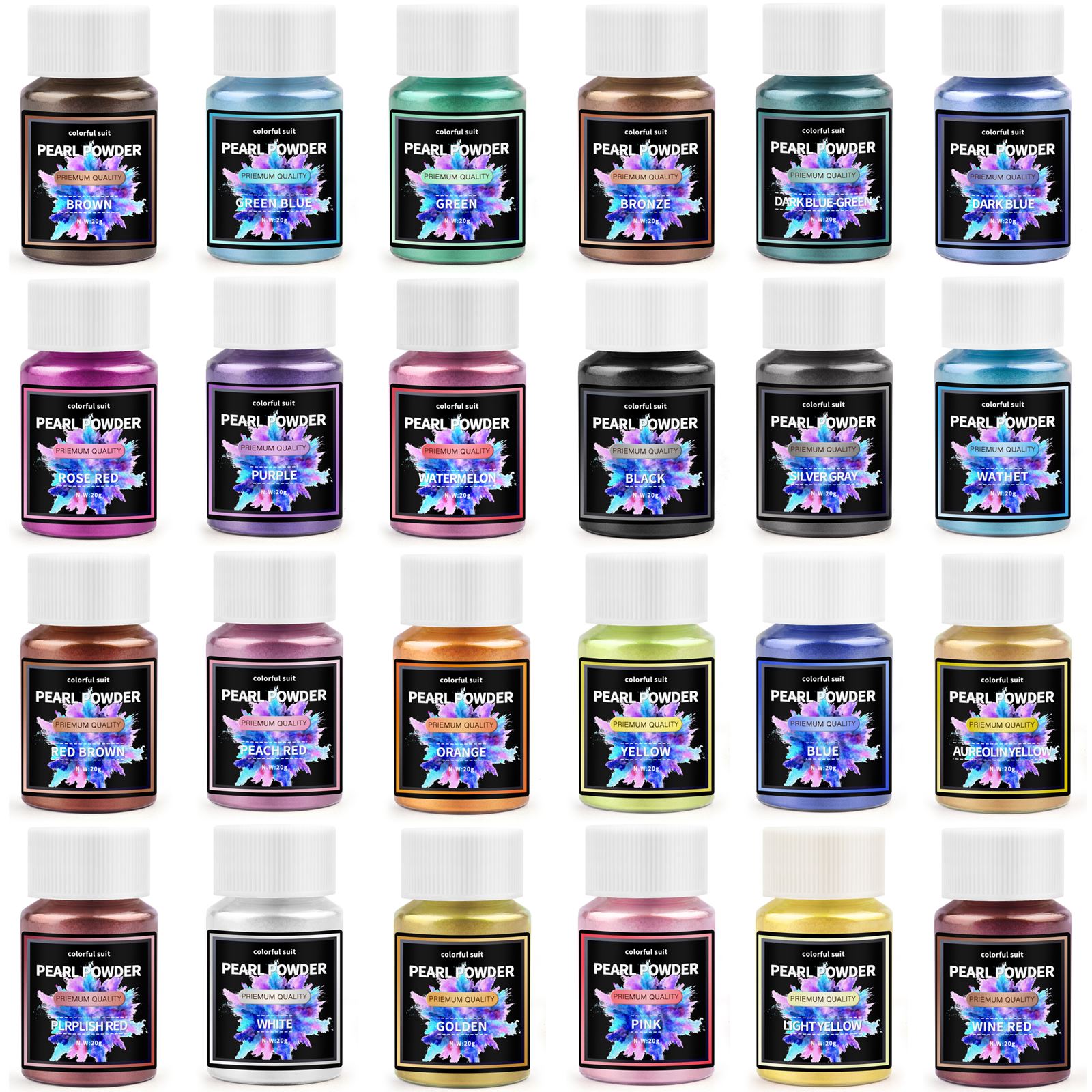20ml Cosmetic Grade Pearlescen - Pearl Powder Resin incelemesi ve fiyatı